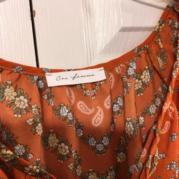 Ces Femme Sheer Blouse - Picture 2 of 5